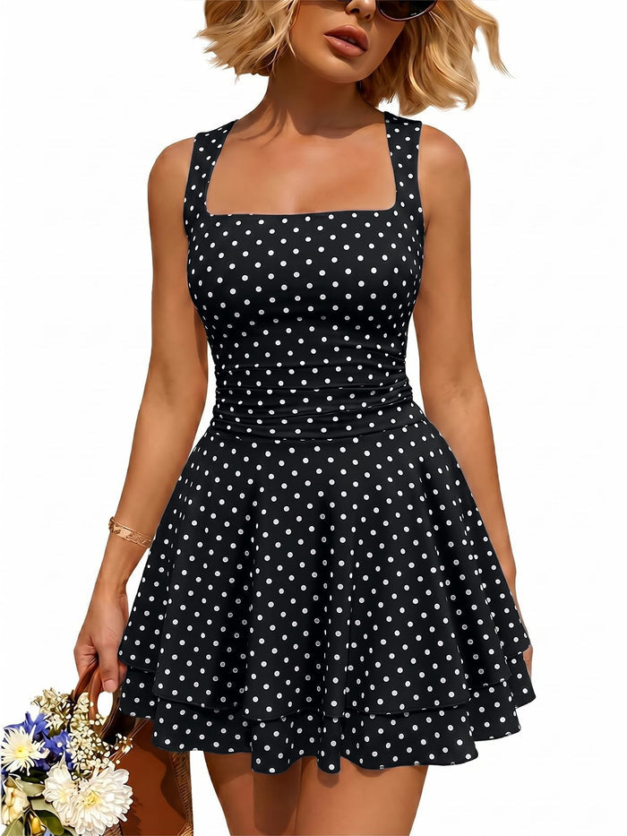 Black Small White Dots / X-Small