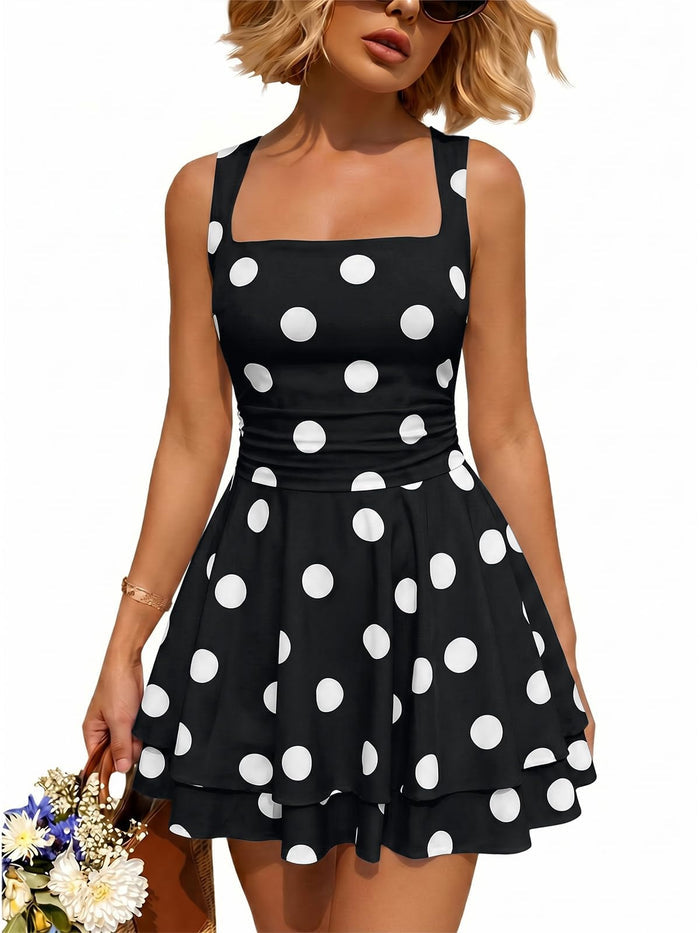 Black Jumbo White Dots / X-Small