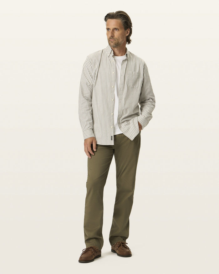STRAIGHT SATEEN 5PKT in Dusty Olive