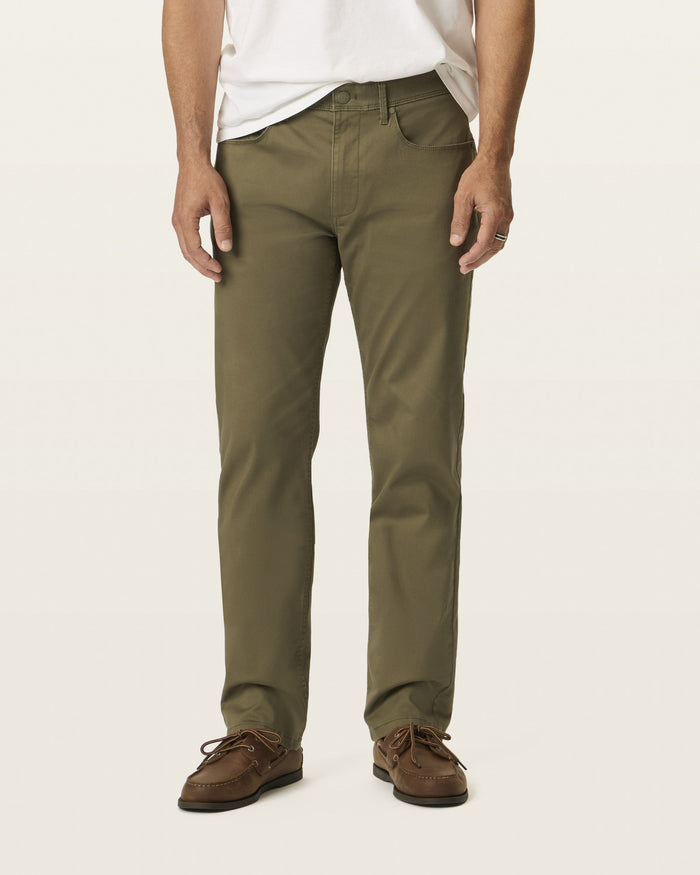 STRAIGHT SATEEN 5PKT in Dusty Olive