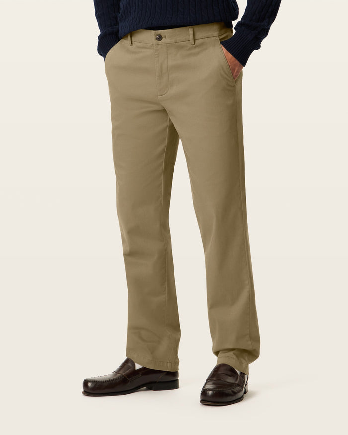 SATEEN KHAKI STRAIGHT FIT in New Khaki
