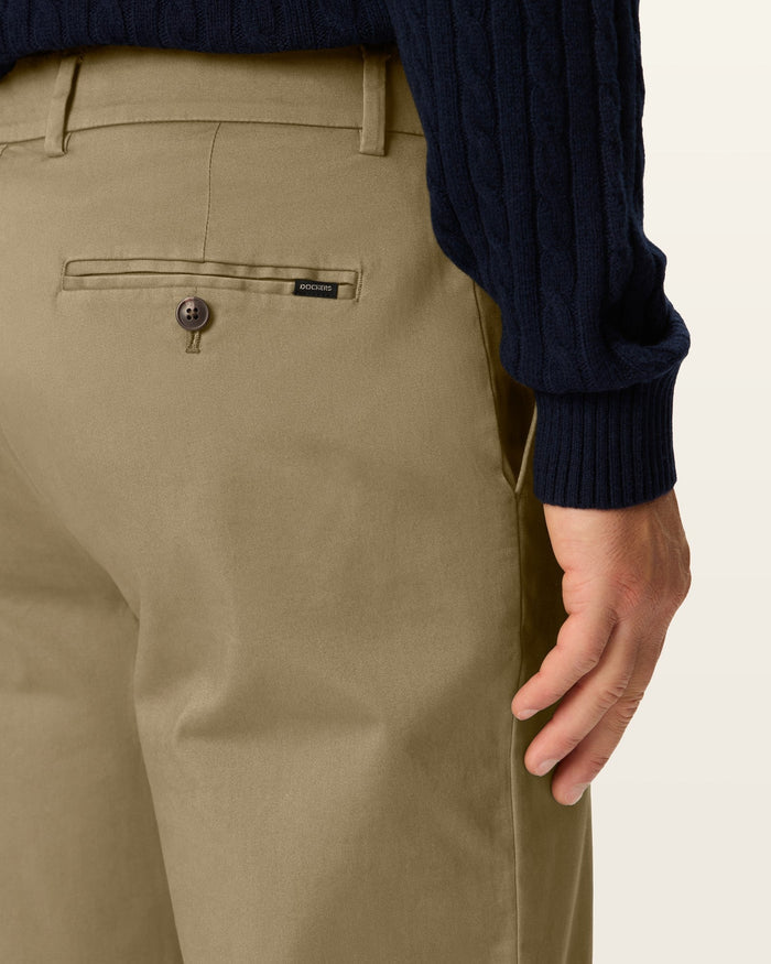 SATEEN KHAKI STRAIGHT FIT in New Khaki