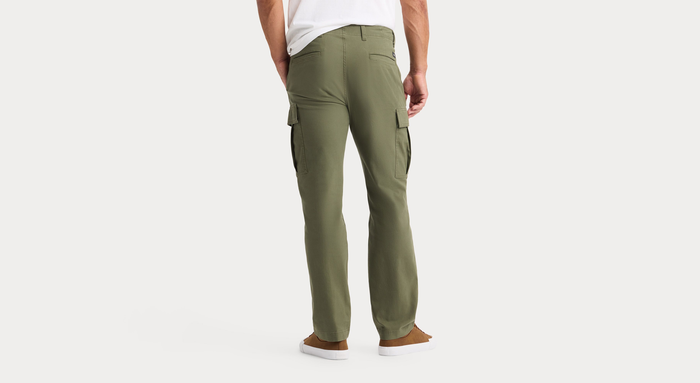 Back view of model wearing Camo Utility Cargo Pant, Straight Fit.