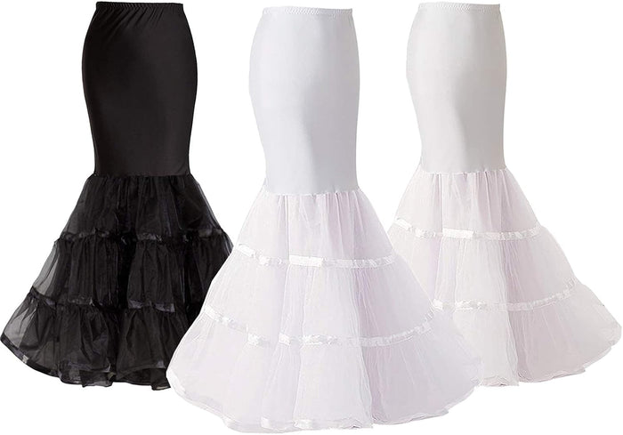 VanRose Women's Ankle Length Petticoat Bridal Wedding Slip Hoopless Crinoline Underskirt