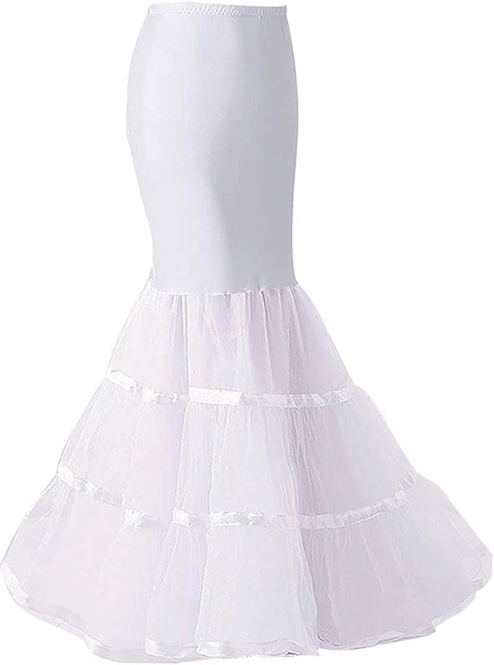 VanRose Women's Ankle Length Petticoat Bridal Wedding Slip Hoopless Crinoline Underskirt