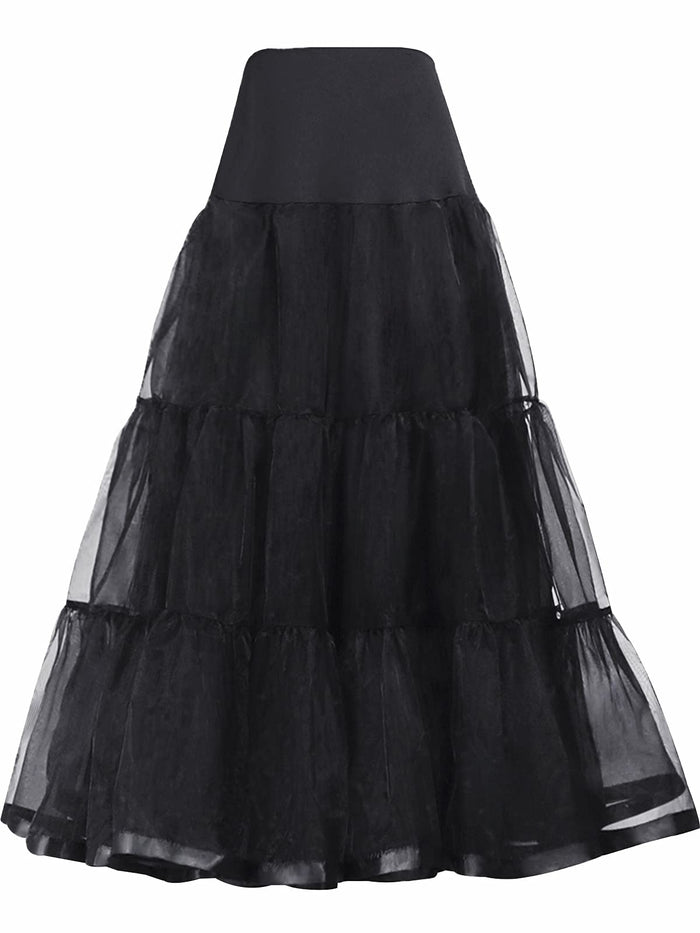 VanRose Women's Ankle Length Petticoat Bridal Wedding Slip Hoopless Crinoline Underskirt