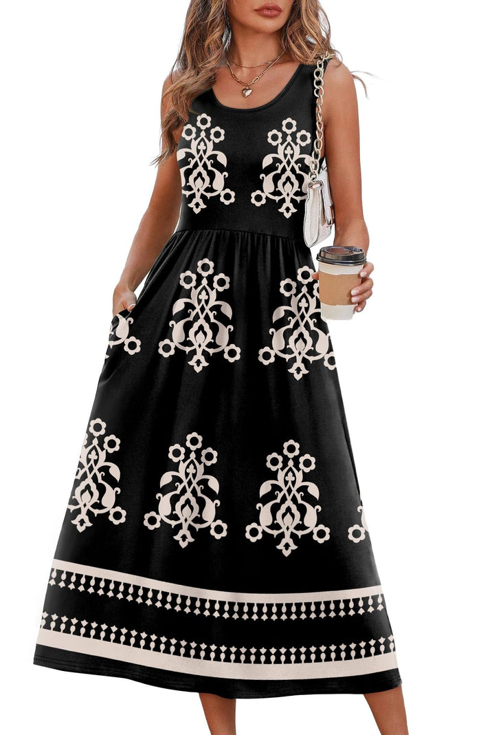 Black Boho Print / Small