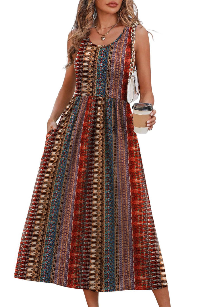 Brown Striped Print / Small