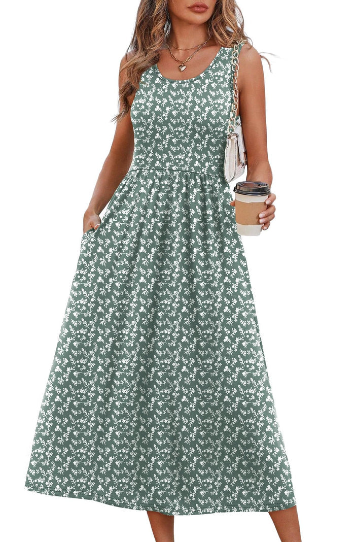 Green White Print / Small