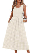 WIHOLL Summer Dresses for Women Flowy Casual Midi Dress Beach Vacation Sundresses with Pockets
