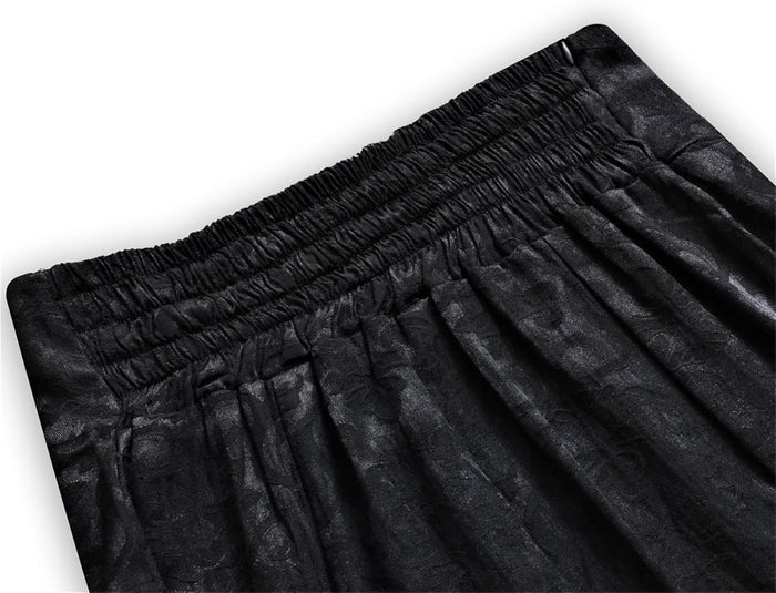 Women Goth Renaissance Mermaid Long Maxi Skirt - Lace-up Ruffled Floral Vintage Style, Club Disco Ball