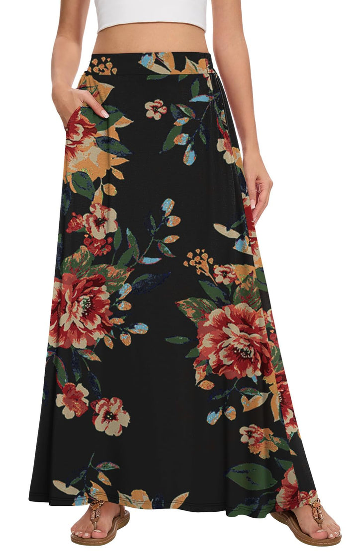 Brown Floral Black / Small