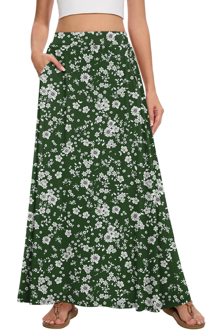 Dark Green Ditsy Floral / Small