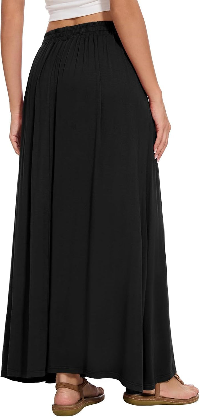 Womens Maxi Skirt Long Flowy Summer A-Line High Waist Skirts