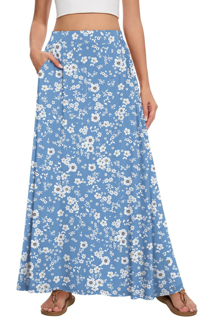 Light Blue White Floral / Small