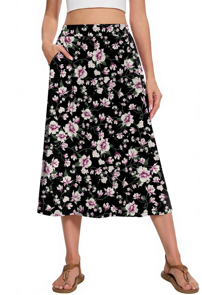 Pink Flower Black / Small