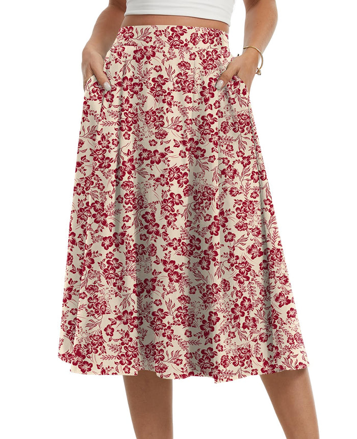 Red Flower Beige / Small