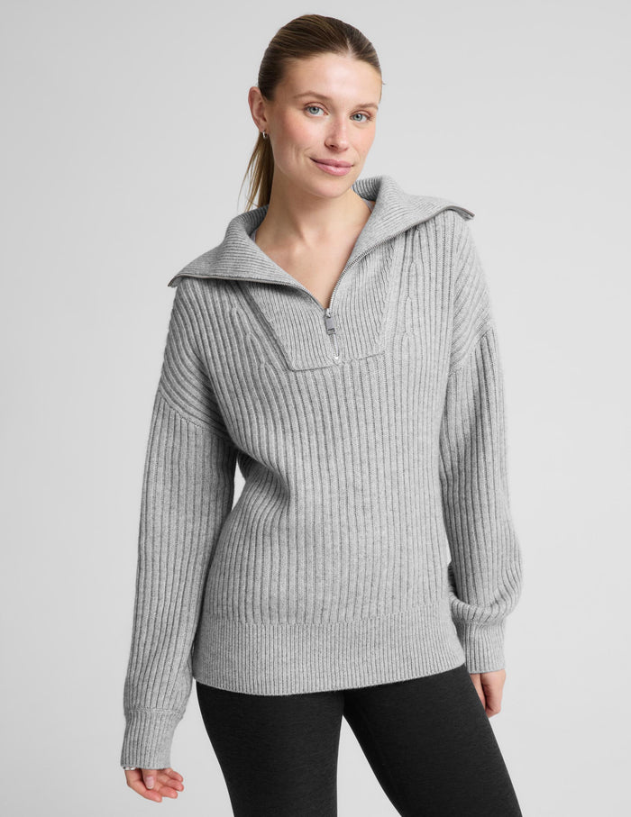 Wool Blend Collared Pullover