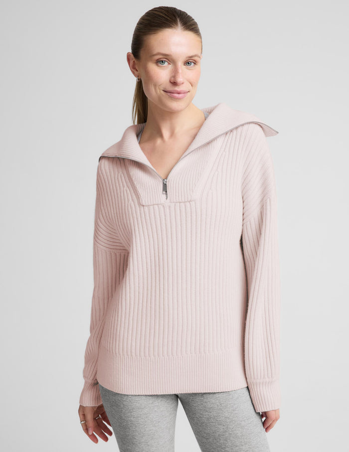 Wool Blend Collared Pullover