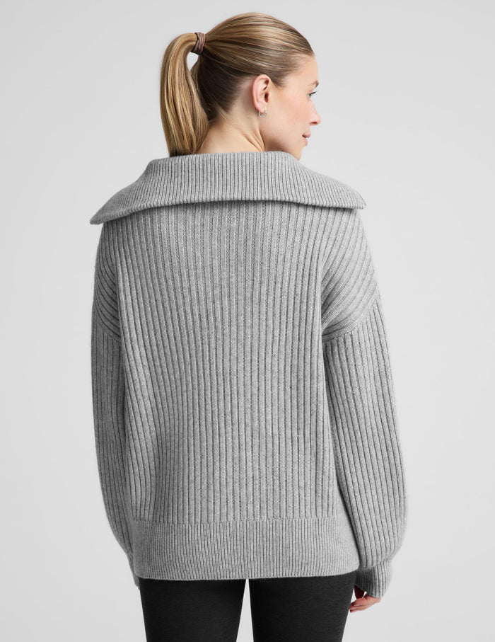 Wool Blend Collared Pullover