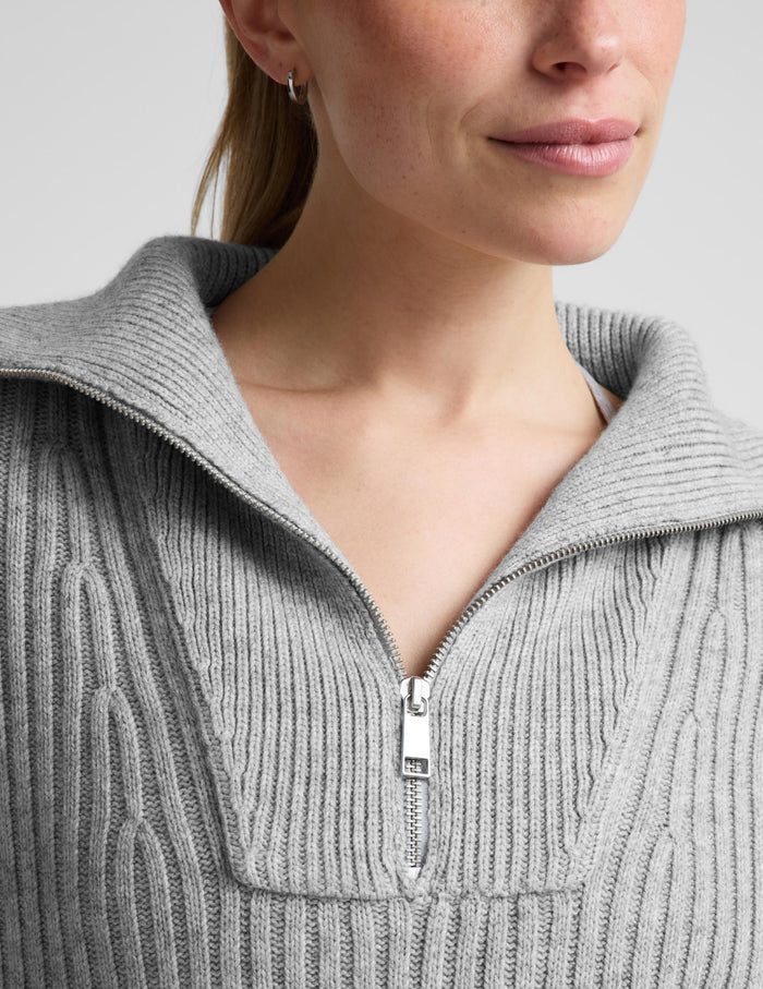 Wool Blend Collared Pullover