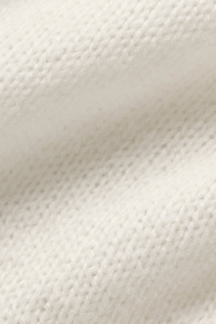 Wool Cashmere New Class Cropped Cardigan - Ivory