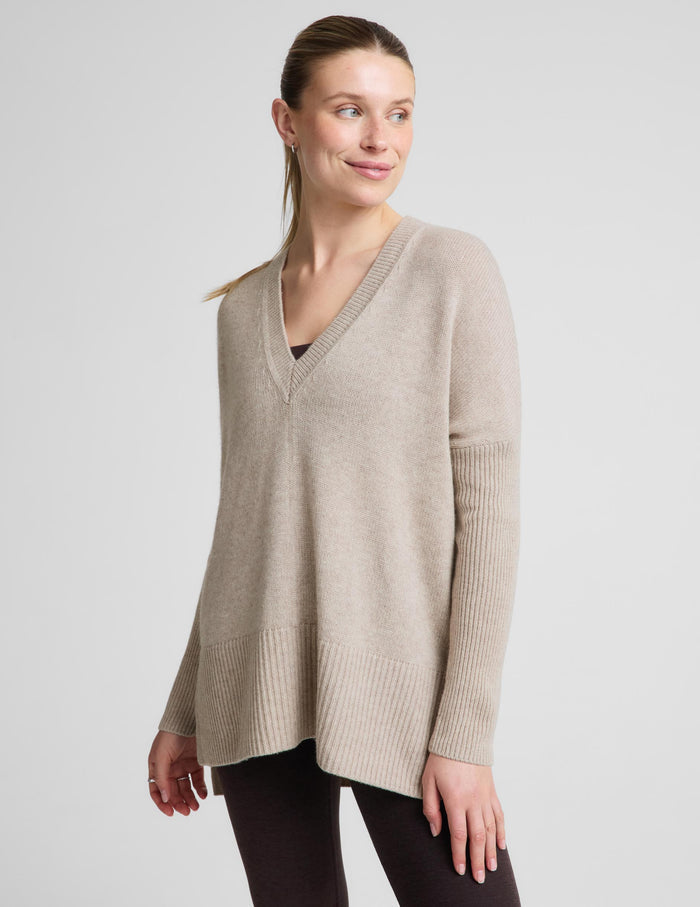Wool-Cashmere V-Neck Sweater