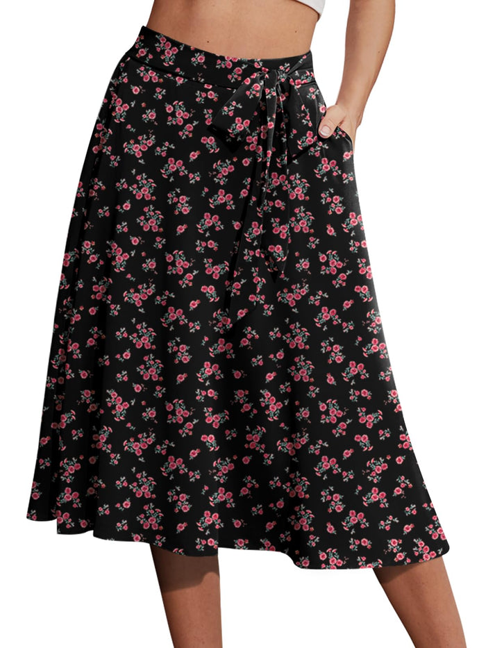 Pink Flower Black / Small