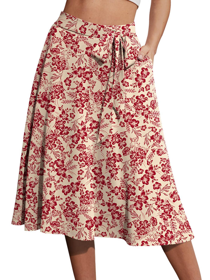 Red Flower Beige / Small