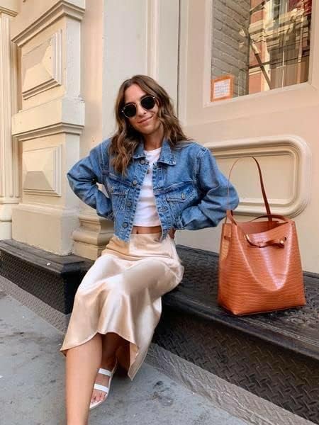 Zeagoo Skirts for Women High Waist Skirt Elegant Midi Skirt Satin