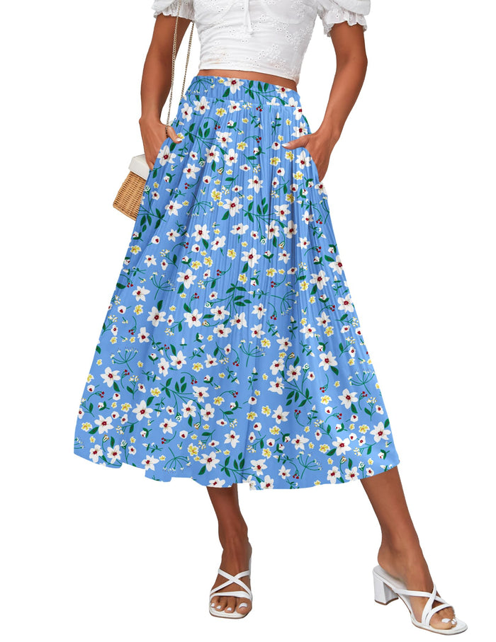 White Flower Blue Print / Small