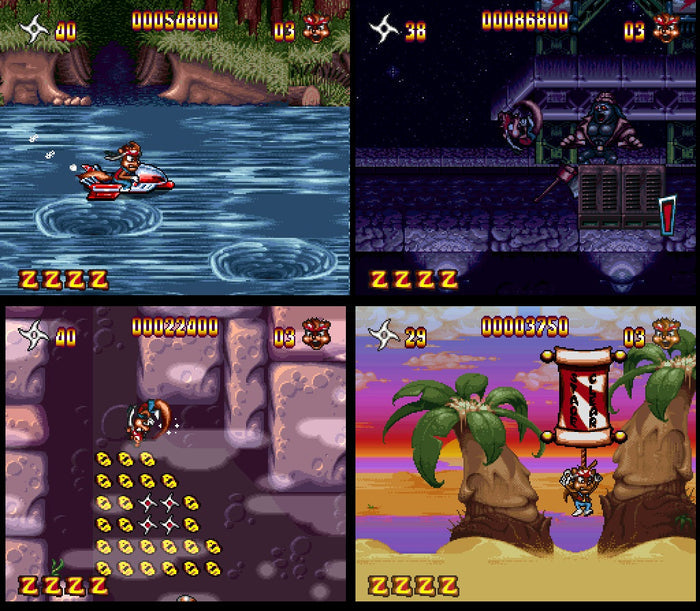 Zero the Kamikaze Squirrel SNES Video Game Super Nintendo 1994